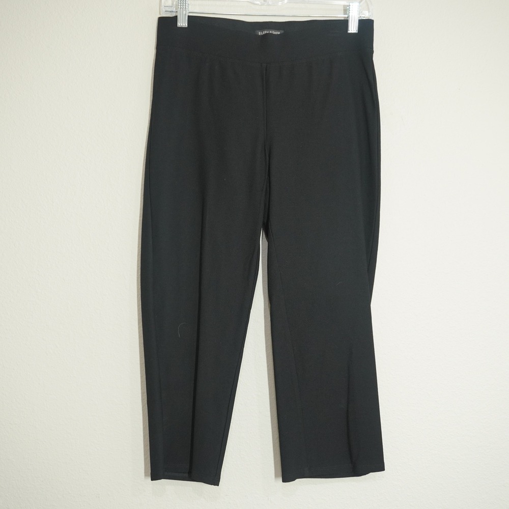 Eileen Fisher Black Size XS Cropped Ponte Knit Pants Casual Minimalist Chic